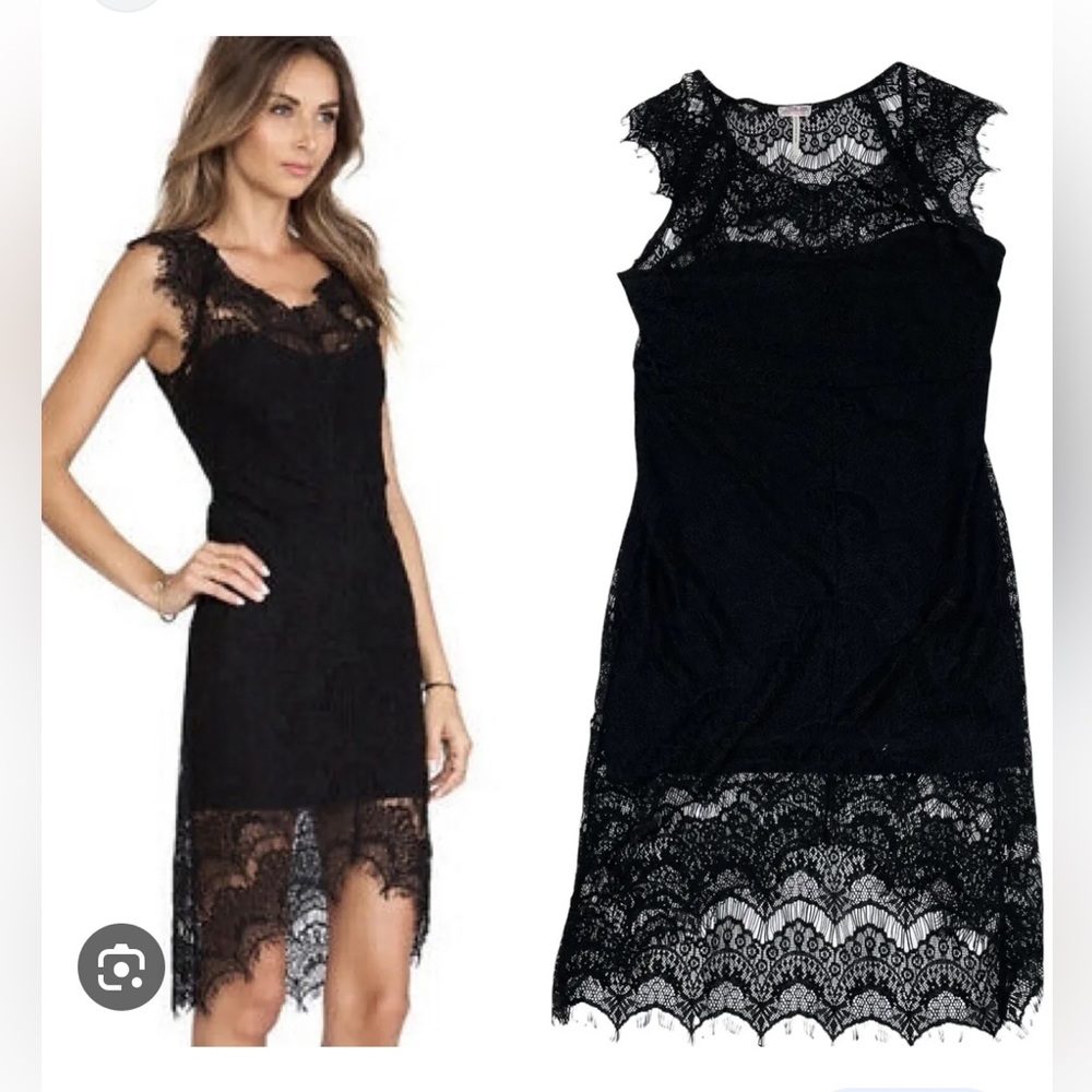 Free People Black Lace Dress